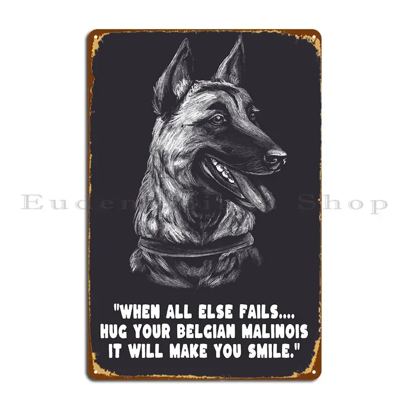 Belgian Malinois Dog Metal Plaque Character Vintage Funny Rusty Party Club Tin Sign Poster