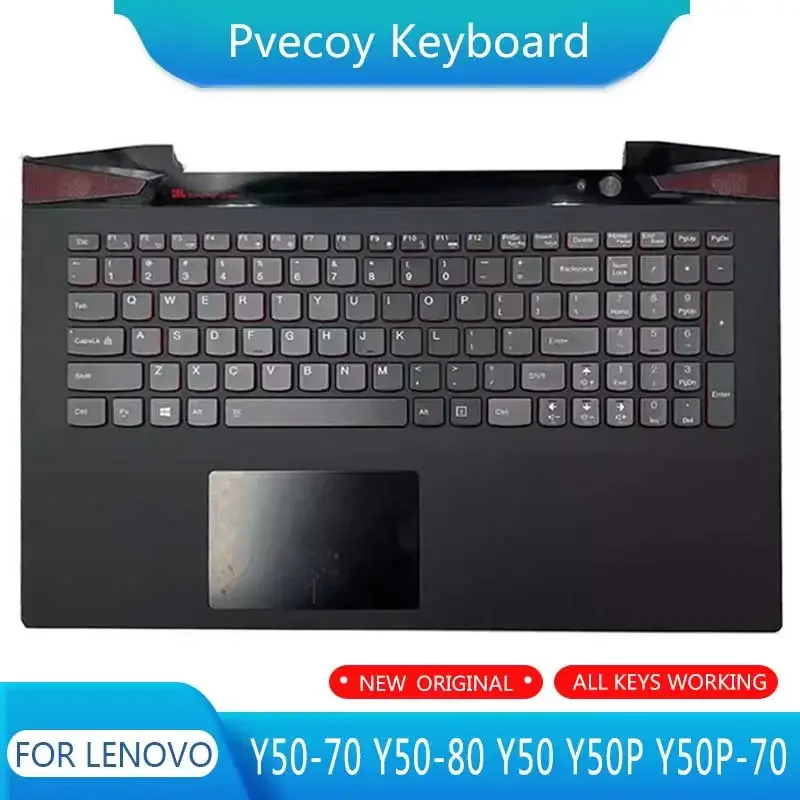 New For Y50-70 Y50-80 Y50 Y50P Y50P-70 Laptop Palmrest Case Keyboard US English Version Upper Cover