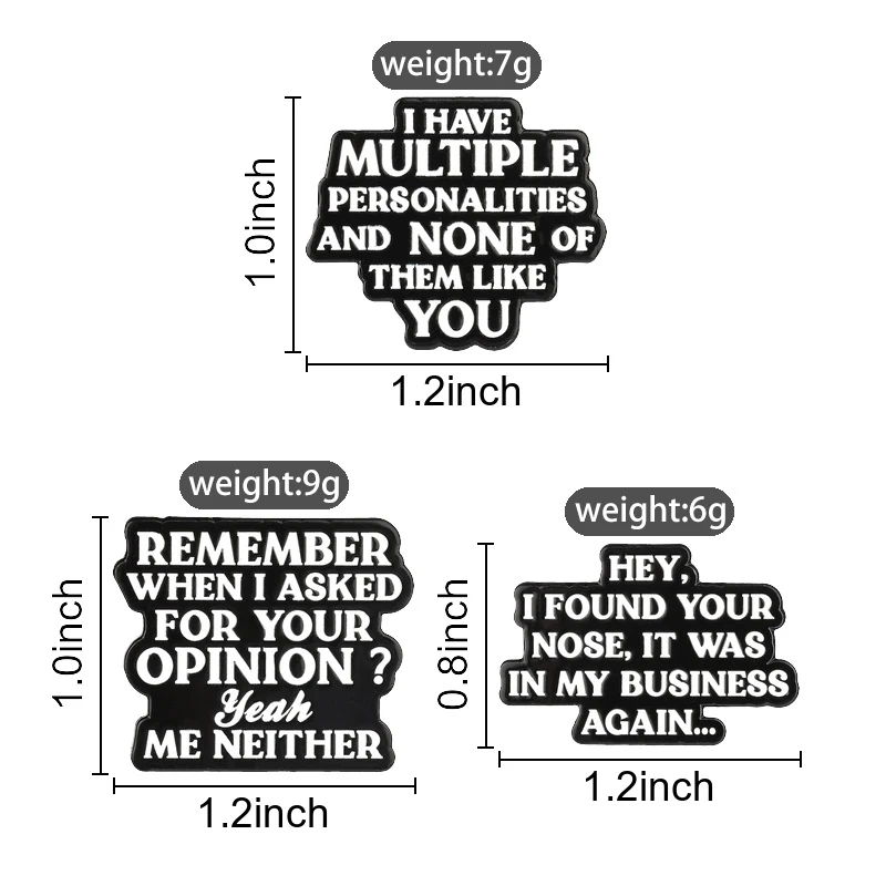 10styles Sassy Attitude Emaille-Pins, sarkastische Warnbrosche, Overthinking-Reversnadel, Overstimulated-Schmuck, Geschenk für Freunde – Detail 1