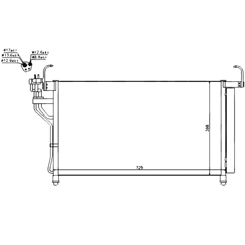 Auto AC Condenser For Hyundai H-1 Starex 2008-2012 976064H200 976064H000 976064H200 350026 3500 27 940350 976064H100