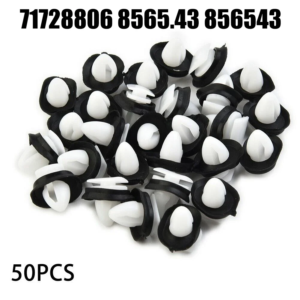 50 Pcs Car Rocker Panel Moulding Clips For Fiat For Ducato 71728806 Exterior Side Molding Massage Lower Door Trim Clips Plastic