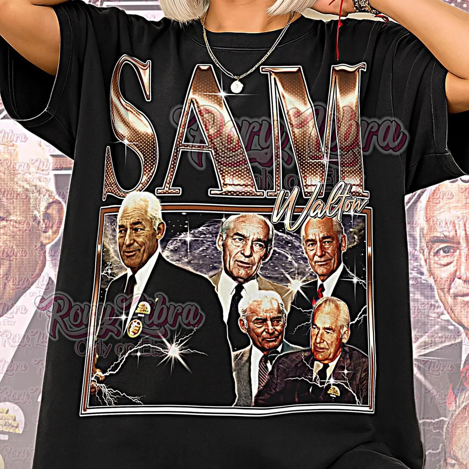 Sam Walton Bootleg T Shirt Retro Retail King Bargain Empire Vibe Vintage Sweater vintage Washed Stretched fashion Comfortable