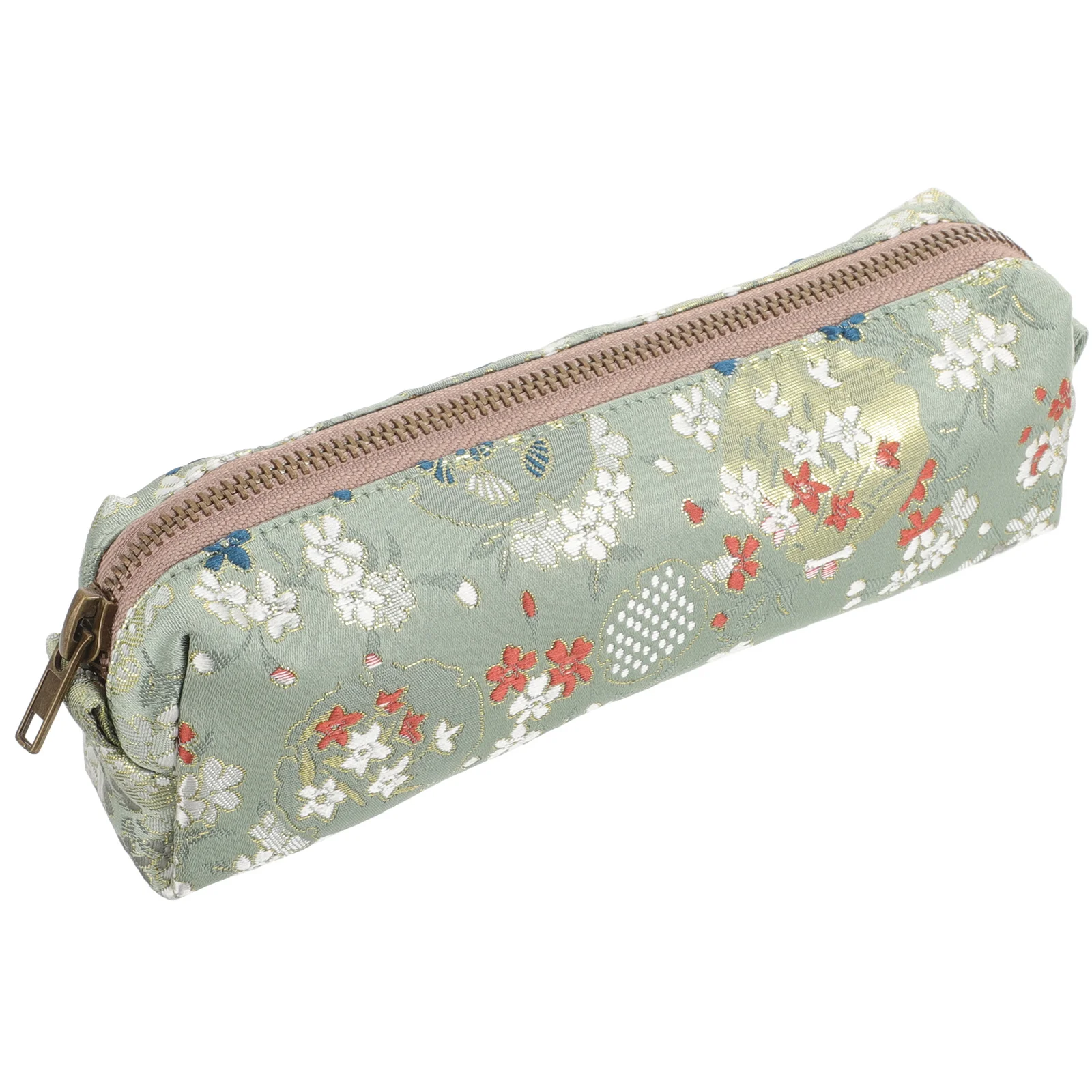 حقيبة القلم المحمولة الأرجواني الصفصاف التطريز مقلمة سعة كبيرة للطلاب ماكياج قلم رصاص المنظم حقيبة أدوات مكتبية المدرسة