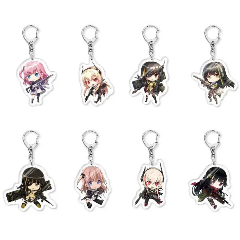 

Girls Frontline M4A1 M16A1 Acrylic Keychain Lovely Bag Charms Pendant Gift Fun Key Chain Cute Souvenir Creative Friend Kingring