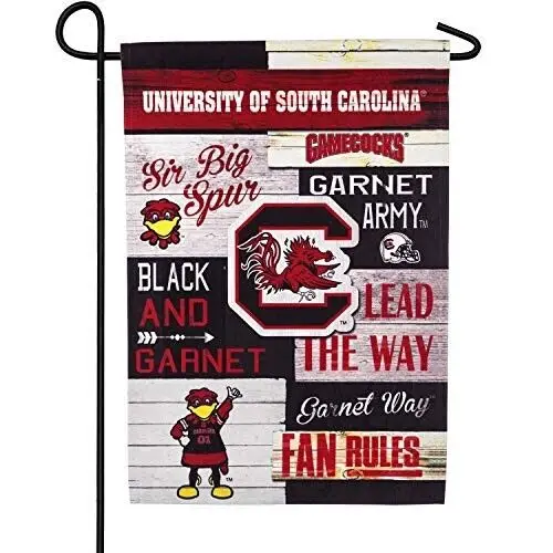 NCAA South Carolina Gamecocks Fan Rules Garden Flag (12.5