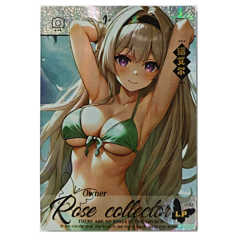 Anime Goddess Story Rare Limited LP Refraction Game Collectible Card Amber Isla Fischl Hoshino Ai Zabawki dla chłopców Prezent urodzinowy