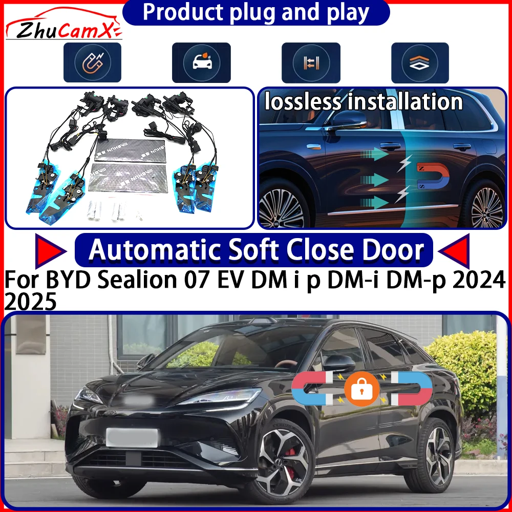 

Привод дверного замка для BYD Sealion 07 EV DM i p DM-i DM-p 2024 2025 Комплект мягкого закрытия двери Система защелки с автоматической выдвижной дверью Easy