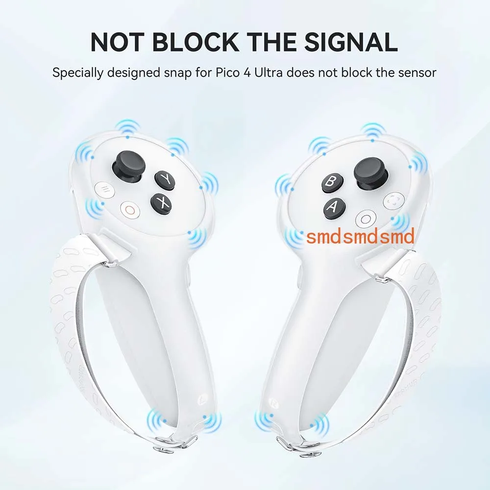 PICO 4 Ultra Controller Protective Cover With Knuckle Strap 1 Pair VR Gaming Grips Handle Protector Fixing Band