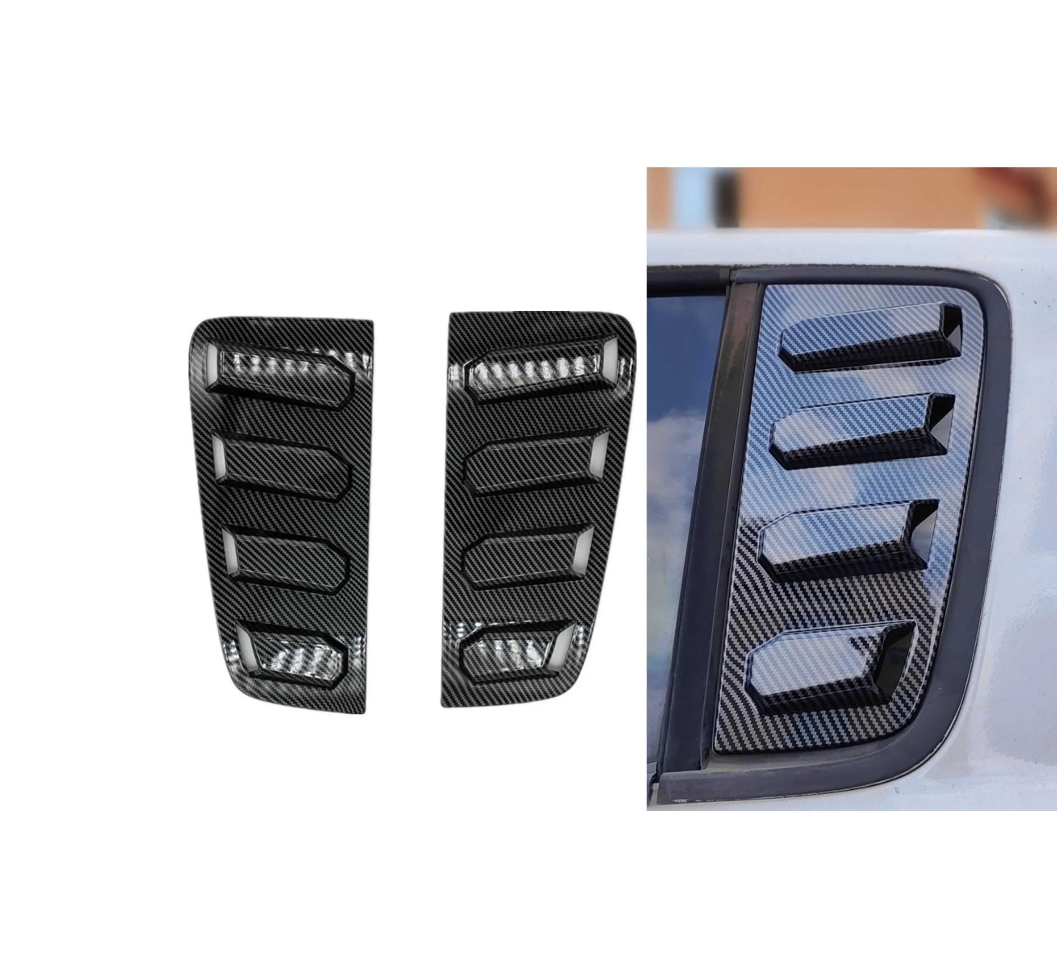 For Suzuki Swift 4 Door Version 2005-2010 Carbon Rear Window Blind Shades Louver Molding Cover Sticker Trim Accessories