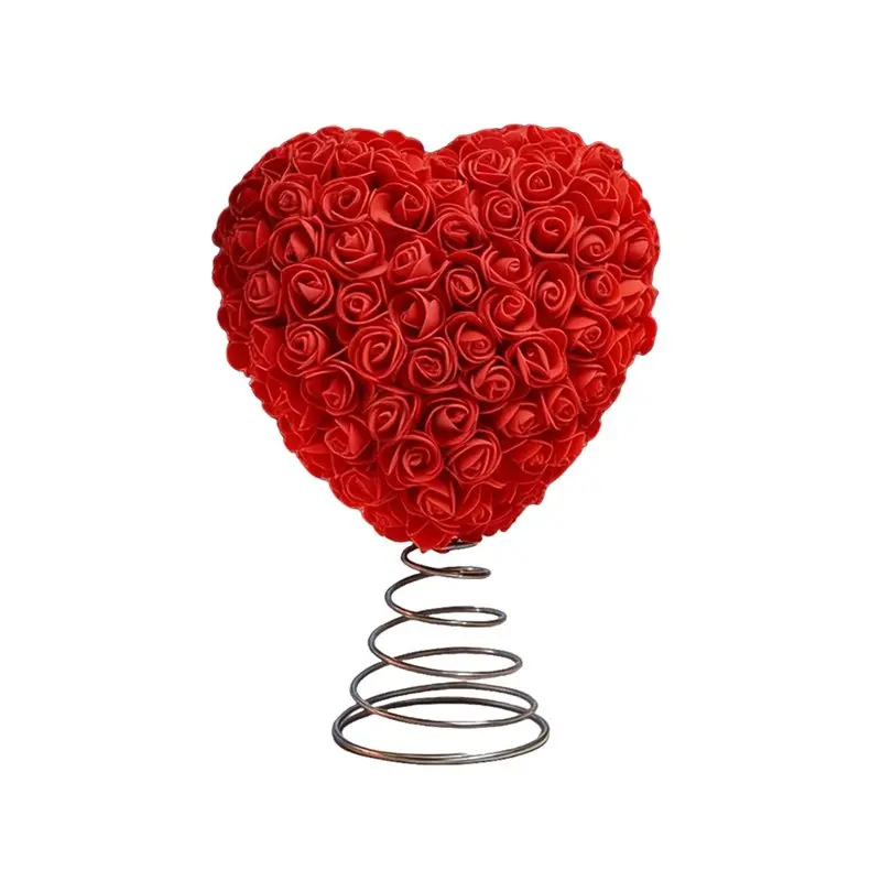 

【РОЖДЕСТВО】Украшение для верхушки елки, 8,8 дюйма, романтическое украшение в форме сердца ко Дню святого Валентина, для свадеб, праздников, вечеринок, декоративные принадлежности