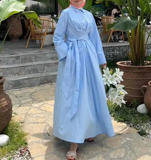 2025년 가을 여성 칼라 셔츠 스커트 하이웨이스트 스트랩 슬리밍 출근룩 원피스