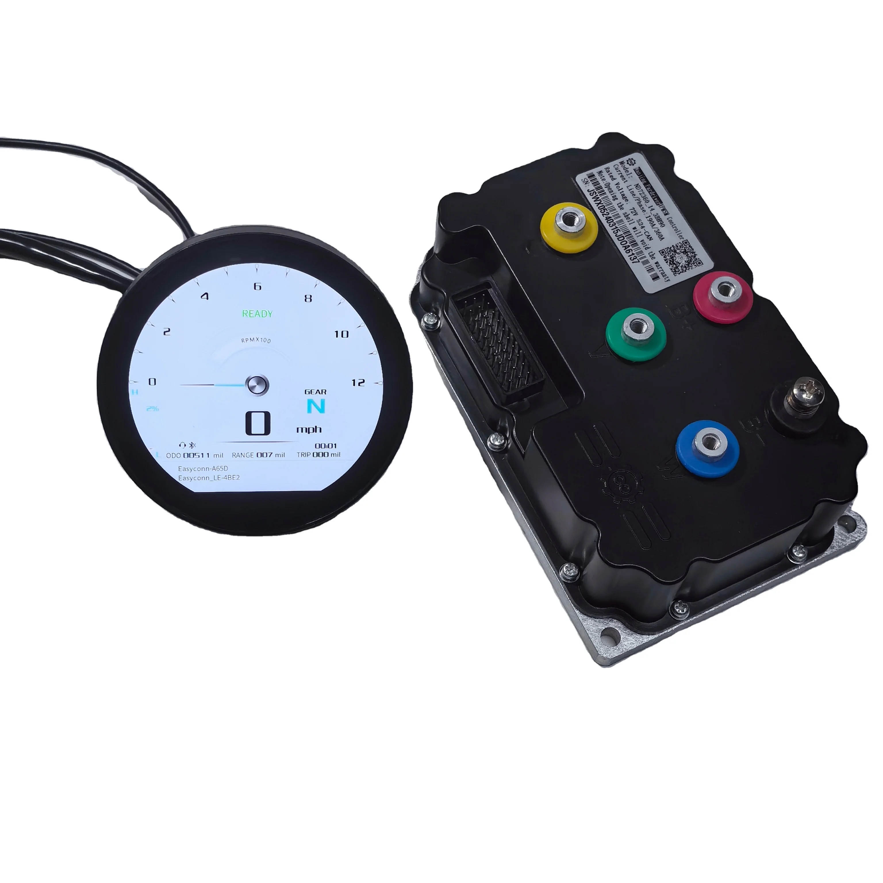 

2024 TFT Digital Motorcycle Board Display Speedometer With Simple Navigation Compatible Fardriver Votol Controller Work With CAN