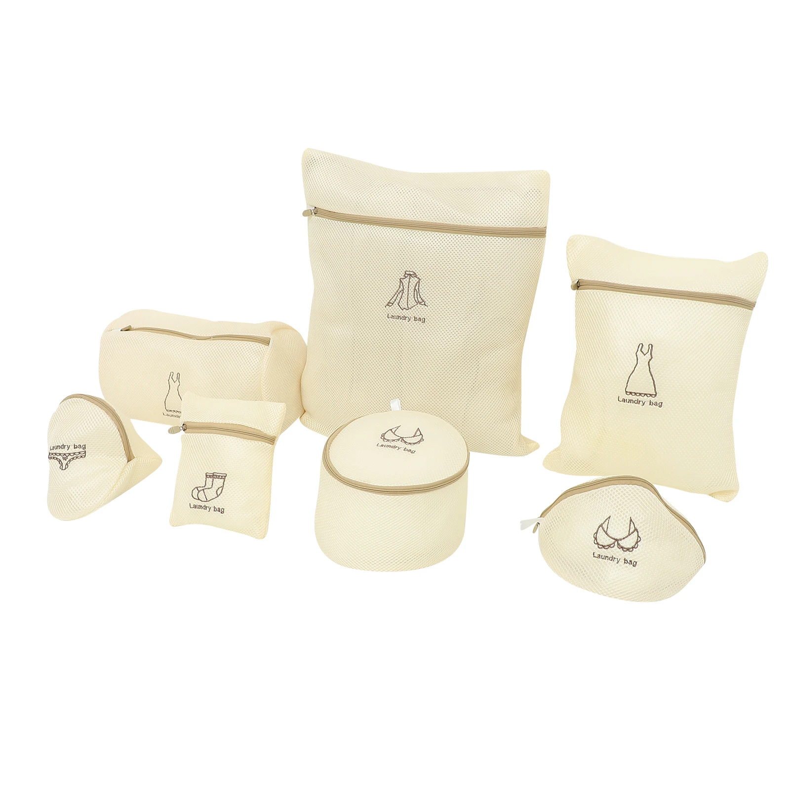 

Premium Polyester Laundry Bag Set Foldable Mesh Washing Net for Socks Underwear Baby Clothes Travel Storage Bag