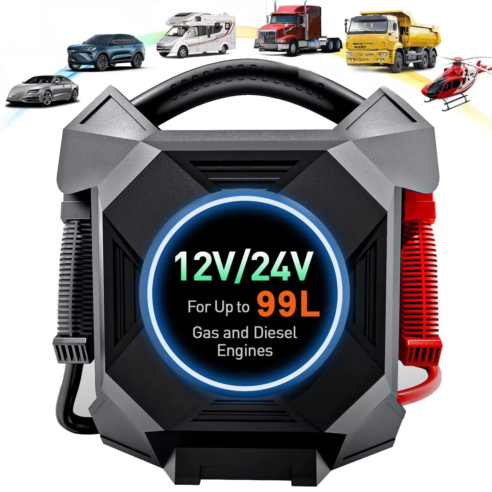 Portable Multifunctional Smart - Car Jump Starter 12V 24V Truck recension och pris