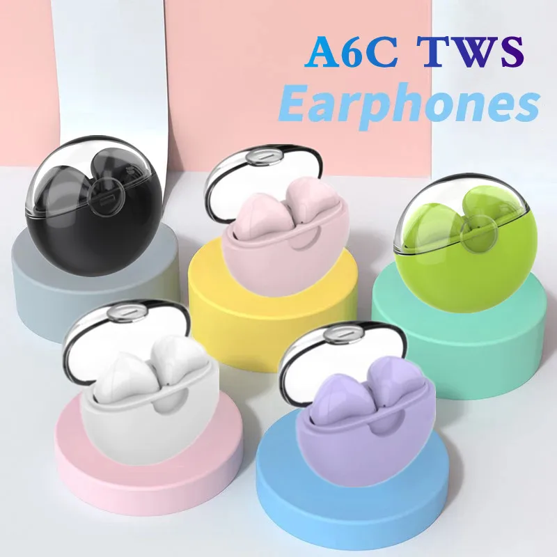 หูฟังไร้สาย A6ของแท้หูฟังอินเอียร์คู่หูฟังดนตรีเบสวิ่งสแตนด์บายได้ยาวนานเป็นพิเศษพร้อมไมค์