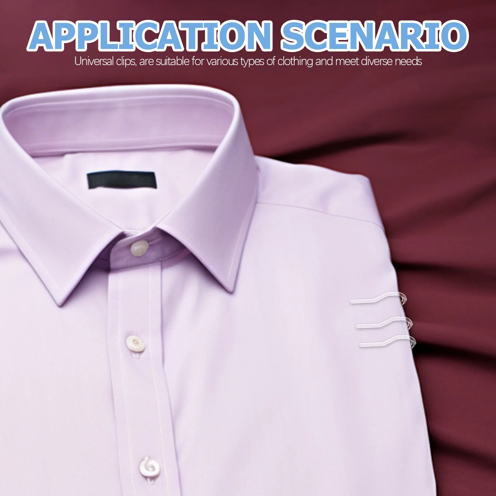 

1000pcs Clear Plastic Shirt Clips Reusable Garment Fixing Clasp Non-Slip Transparent Clothespins For Shirts Socks Pants Ties