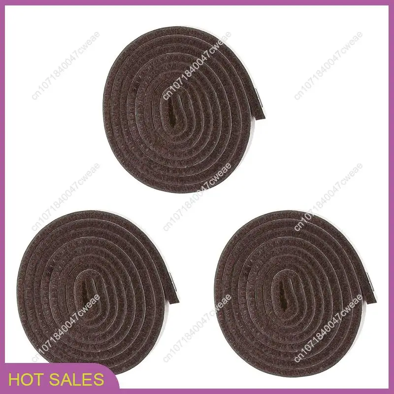 3 rouleaux de bandes de feutre robustes auto-adhésives pour surfaces dures (1/2 pouces x 60 pouces), marron-A98U