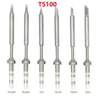 TS100 Mini Soldering Iron Digital Soldering Iron Tip Replacement Bit Head B2 BC2 C4 D24 K I Ku ILS C1 Lead Free Dropshipping