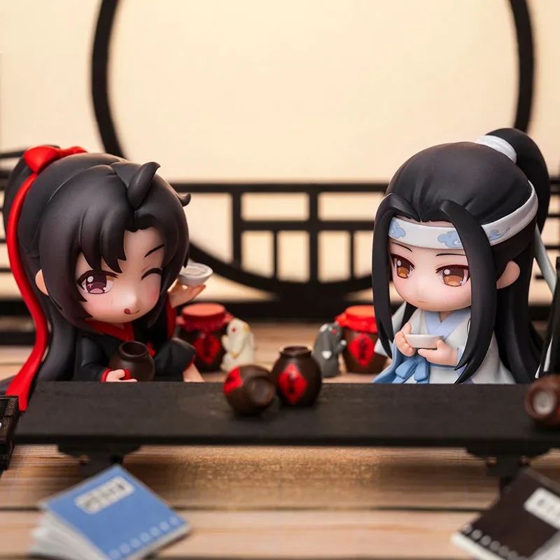 The Founder of Diabolism Q Version Action Figure Wei Wuxian Lan Xichen Anime Model Statue Decor Doll Collection Pvc Kid Toy Gift