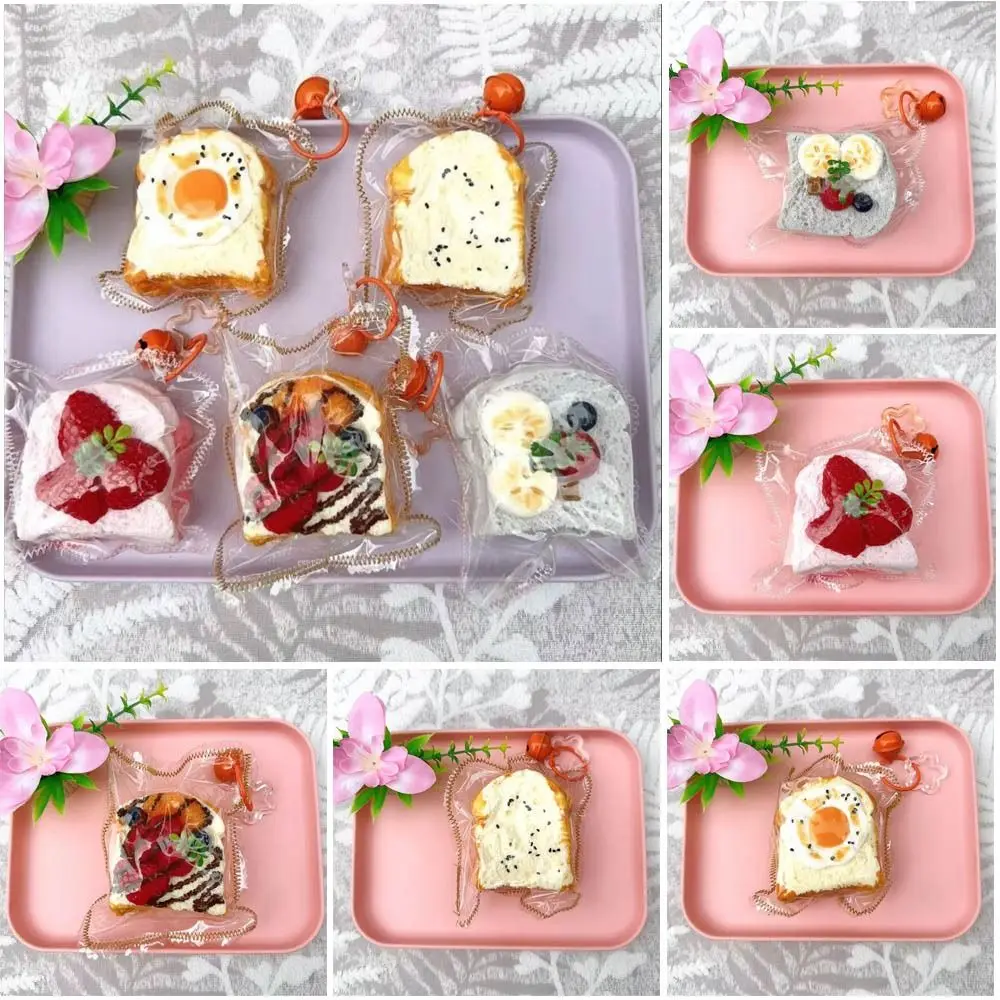 

Food Grade Silicone Bread Toy Double Layer Super Soft Fidget Toy Slow Rising Bag Pendant Style Food Slow Rebound Toy