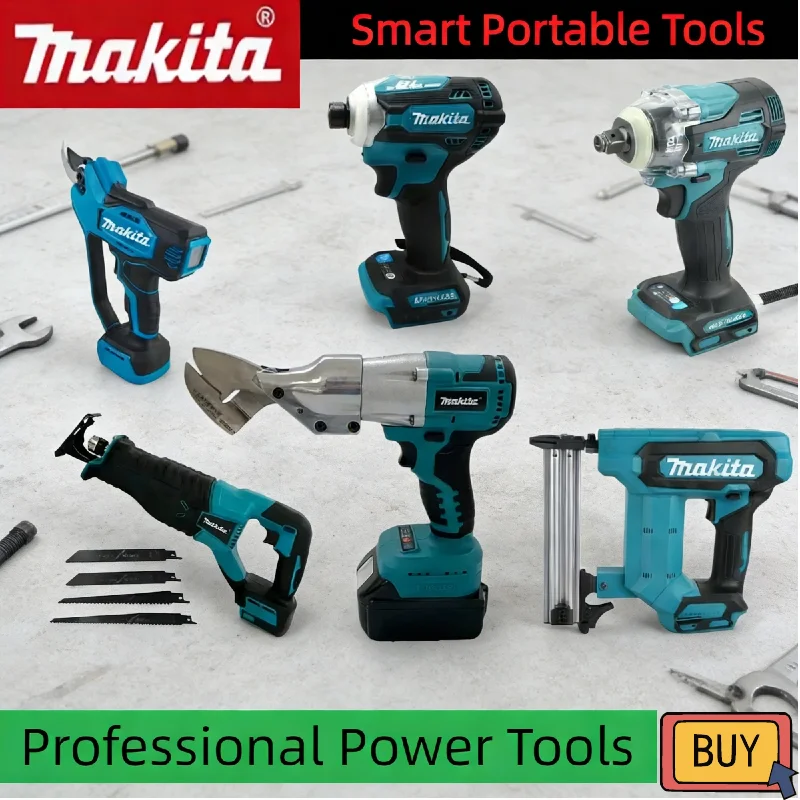 

Аккумуляторные электроинструменты Makita 18В: ударный шуруповерт, перезаряжаемая отвертка, электрическая сабельная пила (различные модели)