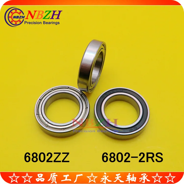 Bearing steel or stainless steel ribbon banner bearing S6802ZZ 6802ZZ 6802-2RS 15*24*5