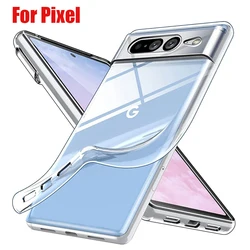 Custodia per telefono trasparente antiurto di lusso per Googel Pixel 9 8 7 6 Pro 7A 8A Cover posteriore morbida trasparente in Silicone per Goole Pixel 9 Pro