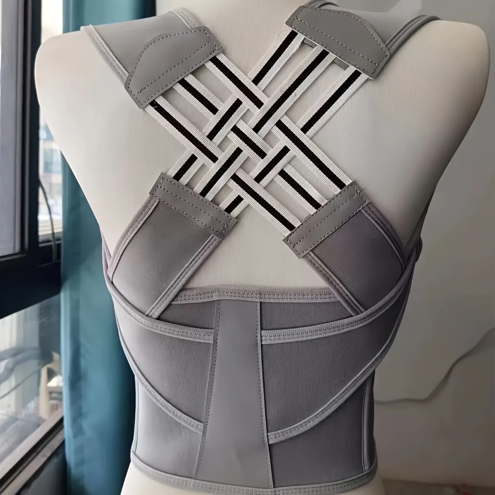 دروبشيبينغ مصحح وضعية الظهر هدفين للنساء تنفس تصحيح وضعية الظهر حزام دعم الظهر الكتف الطلاب طفل #4