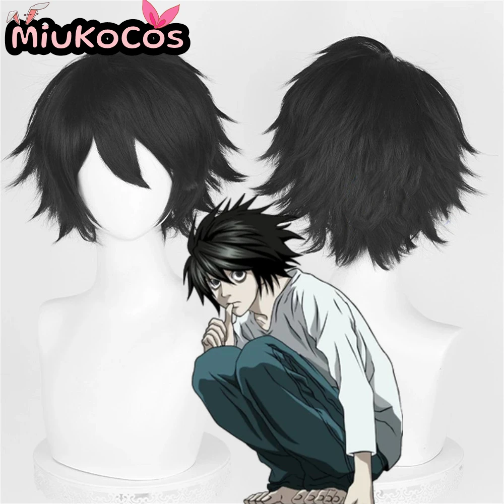 

В НАЛИЧИИ L Lawliet Косплей Парик Косплей Парик MiukoCosplay Аниме Death Note Косплей