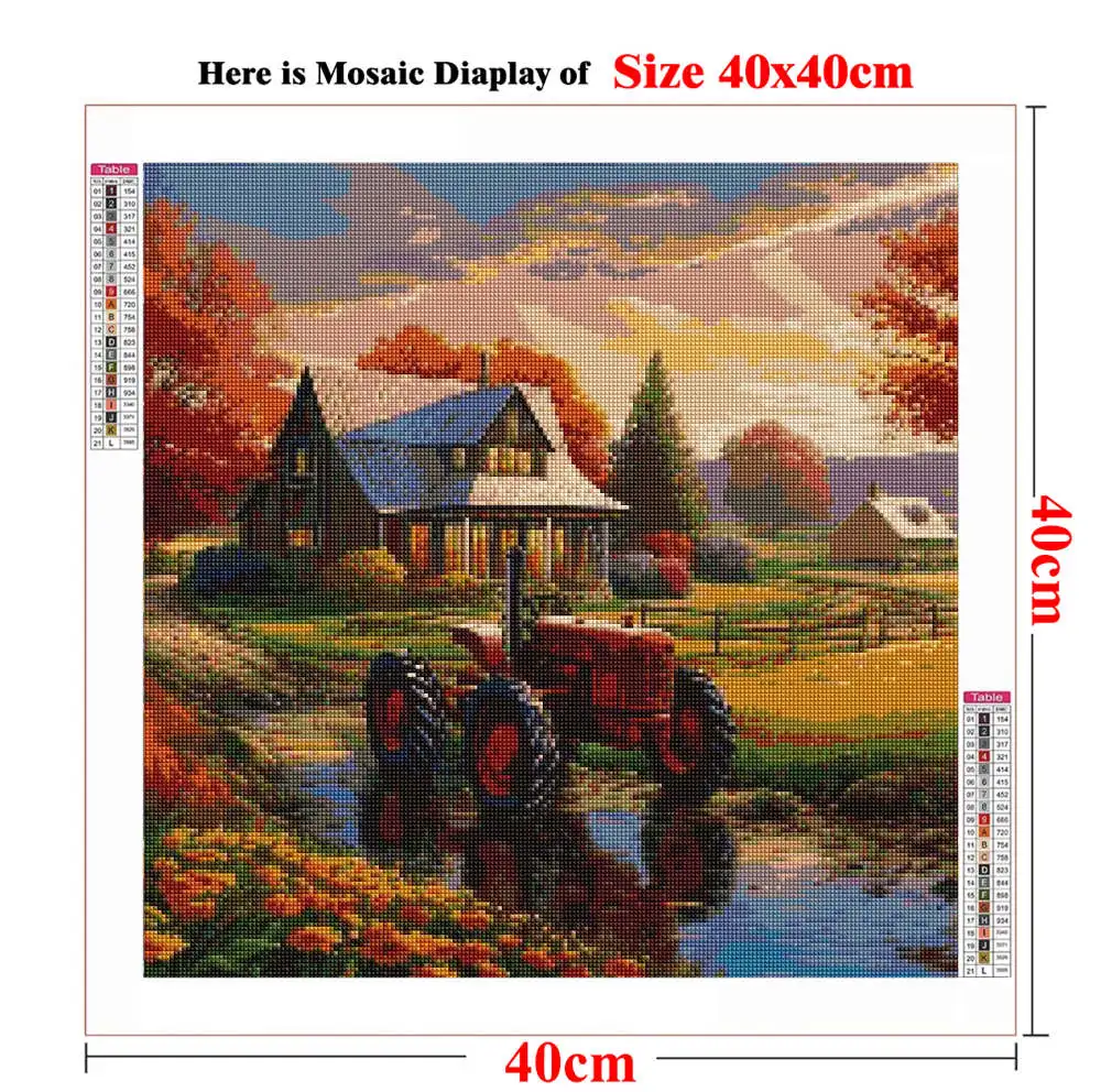 Full Drill 5D DIY Full Diamond Embroidery Cottage House Home Decor For Living Room Landscape New Square Diamond Painting