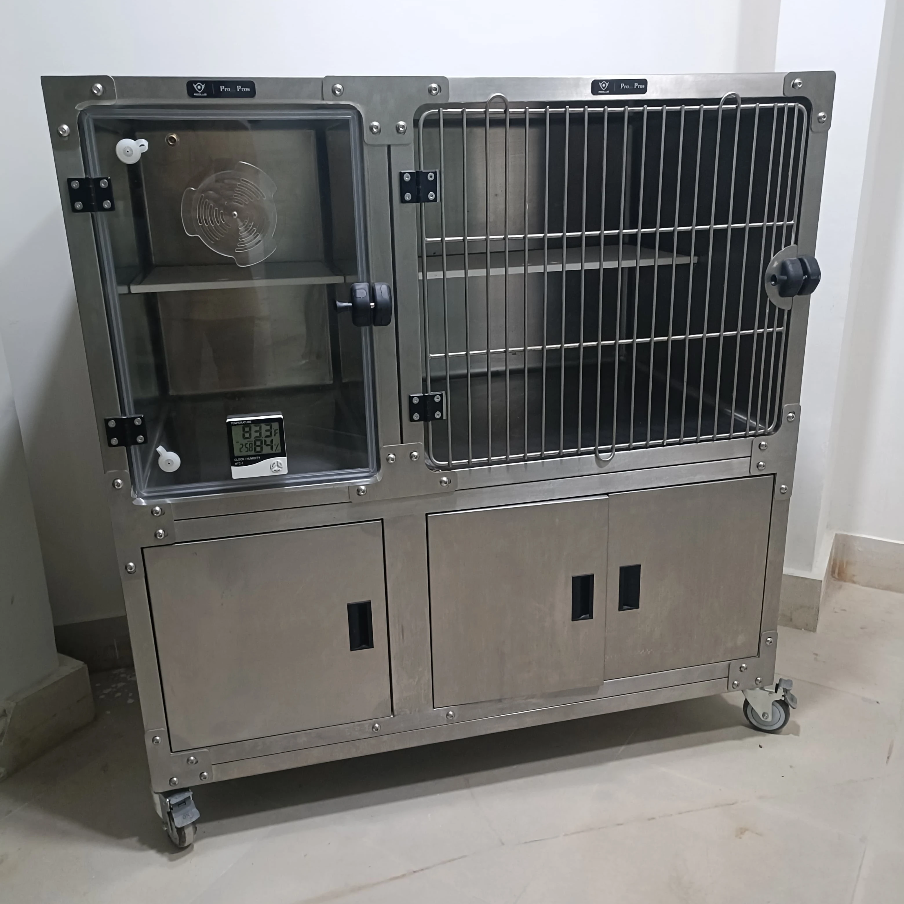 

Pet Hospital Stainless Steel Veterinary Cage Animal Center Boarding Cage
