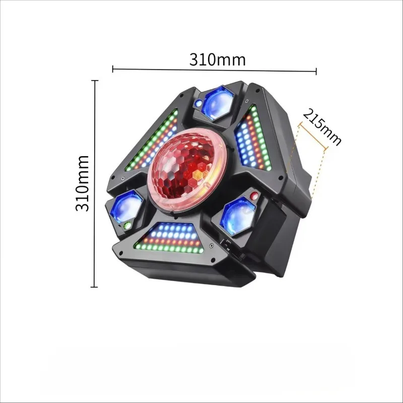 50W 3-arm Colorful Stage Light LED Beam Dyeing Effect Light Bar KTV Private Room Laser Light