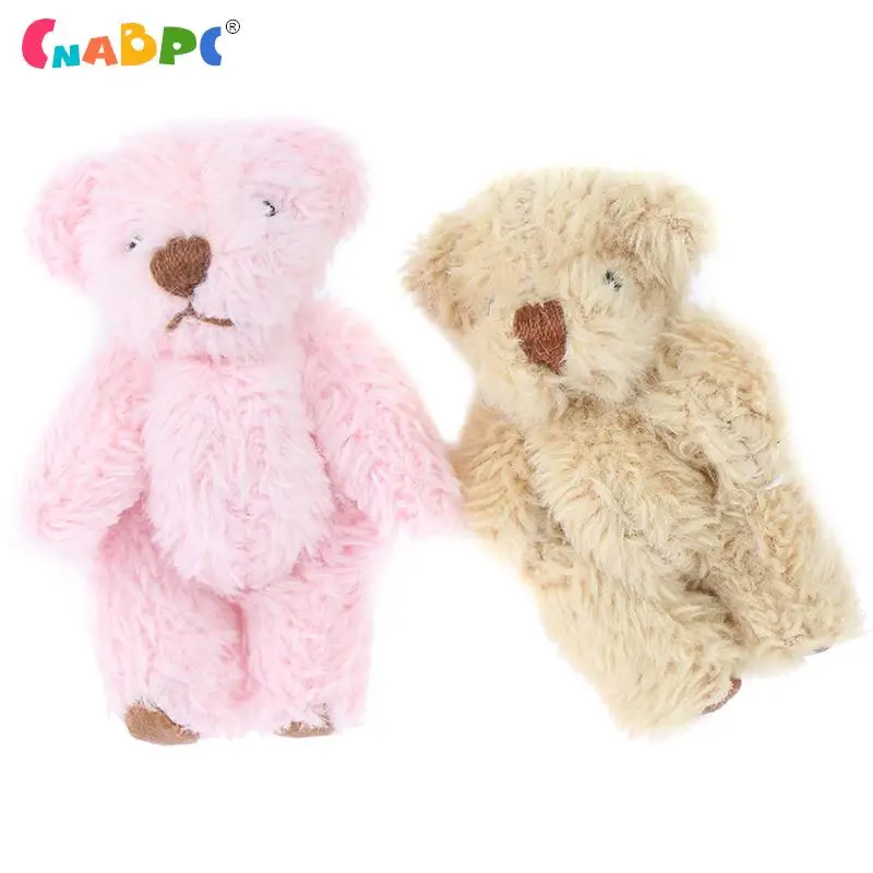 

1 шт., 4,5 см, мультяшный медведь, кукла, медведи с длинными волосами, «сделай сам», брелок, подвеска для одежды, Мобильные аксессуары ручной работы, розовый, серый