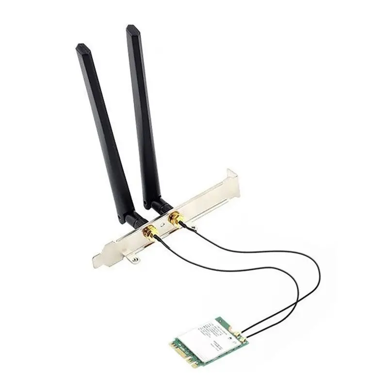 N35R-AX210 Wifi 6E Tri-Band Wireless Network Card 8DB Antenna BT5.3 5Ghz/6Ghz/2.4Ghz Support 5374Mbps Full-Height Mounting Brack