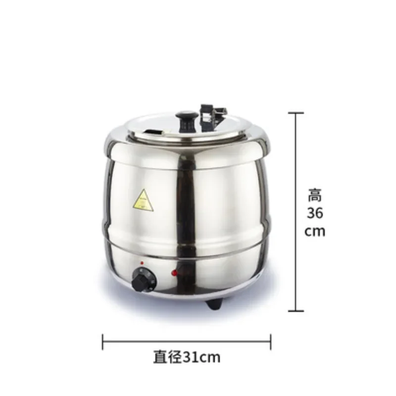 Stainless steel electronic warm soup pot buffet dessert thermal insulation pot black soup
