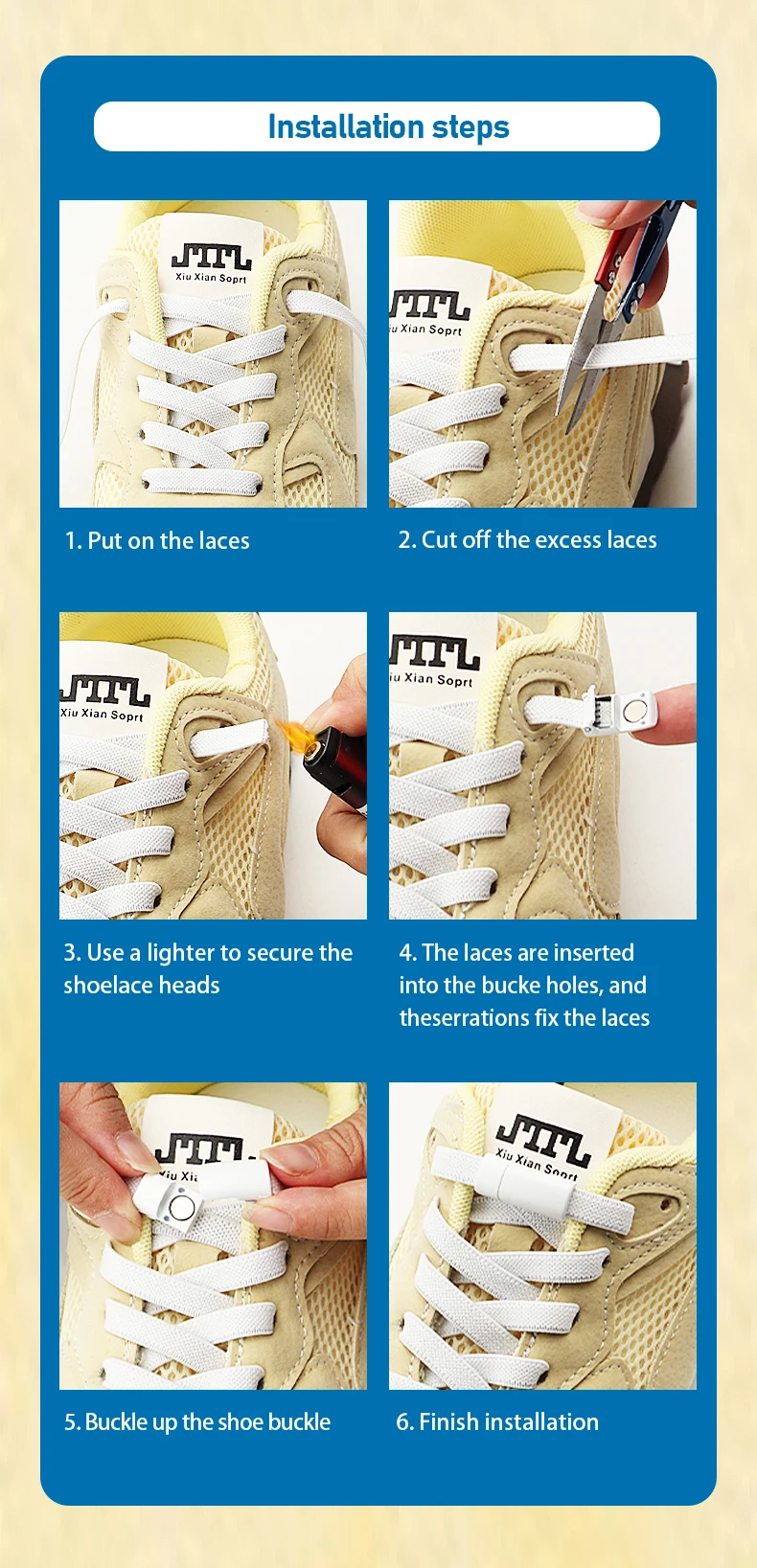 1 Paar/2 Paar Magnetische Schnürsenkel ohne Binden für Sneaker, Elastische Schnürsenkel, Elastische Schnürsenkel ohne Binden für Erwachsene und Kinder, Schuhzubehör – Detail 6