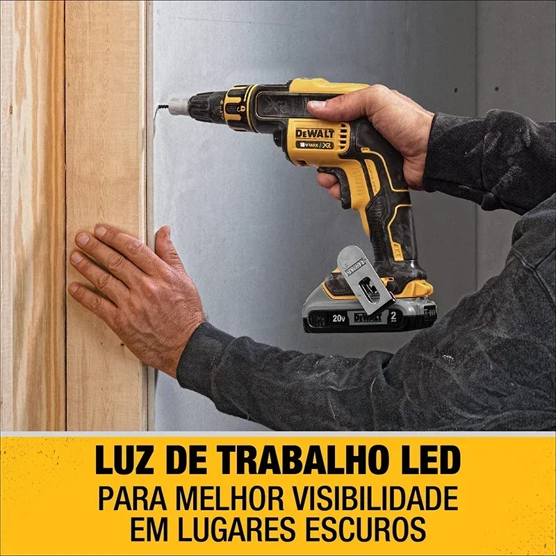 Imagem -03 - Dewalt Dcf620 Pistola de Parafuso Drywall 20v Portátil Alimentação Automática Máquina de Pregar sem Escova Rotação de 360 Graus Dewalt Pistola de Unhas