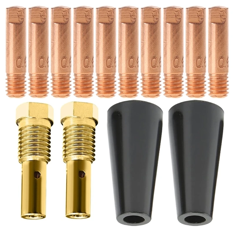 14AK Cores Gasless Nozzle Tip MIG Welding Contact Tip 0.8mm 0.030\'\' 6/10/12mm Tip Holder Diffuser Welding Torch