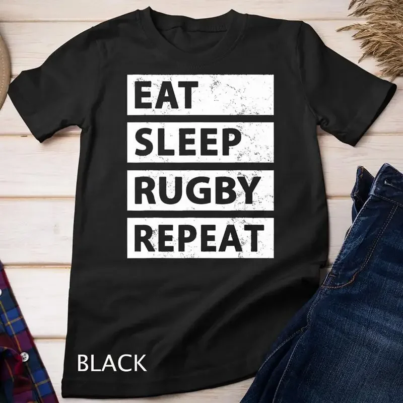 Rugby Player Eat Sleep Rugby Repeat Funny Rugby Unisex T shirt