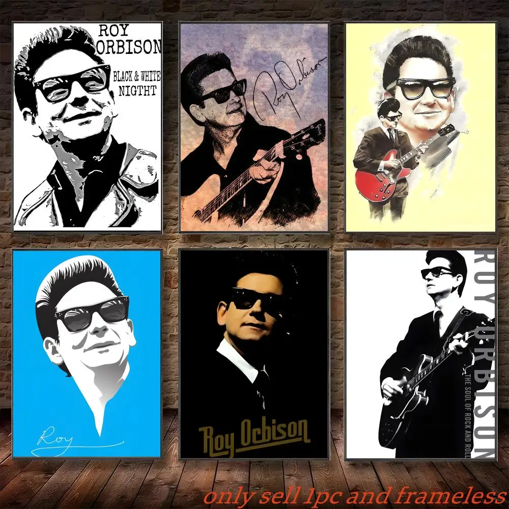 Sänger The Big O R-Roy Orbison Poster Gemälde Drucke Wandkunst Bild Film Raum Heim Bar Café Dekor Wandbild