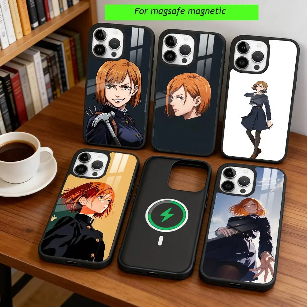 

Anime J-Jujutsu Kaisen Phone Case For iPhone17,16,15,14,13,12,11 Plus,Pro Magnetic For Magsafe Wireless Charging