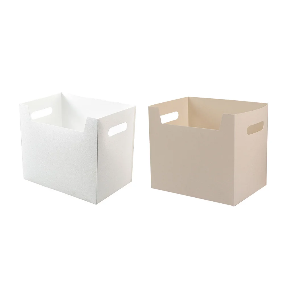 

2Pcs File Storage Boxes PP Plastic Desktop Organizer Large Capacity Practical Office Study Dorm Use Desktop Storage Box