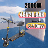 Electric Scooter IE-ES6 2000W Dual Motor 48V20.8AH Lithium Battery Spring Shock Absorption Fold Electric Scooter 10-Inch Tires