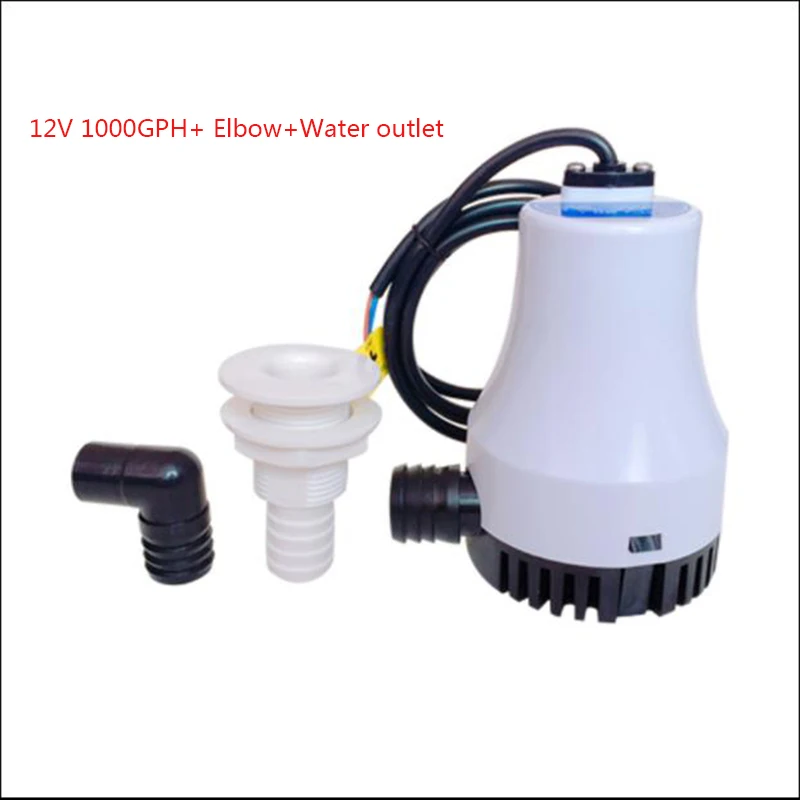 Marine Bilge Pump Water Pump Engineering Plastic Large Flow 12V24V DC Corrosion-resistant Submersible Pump