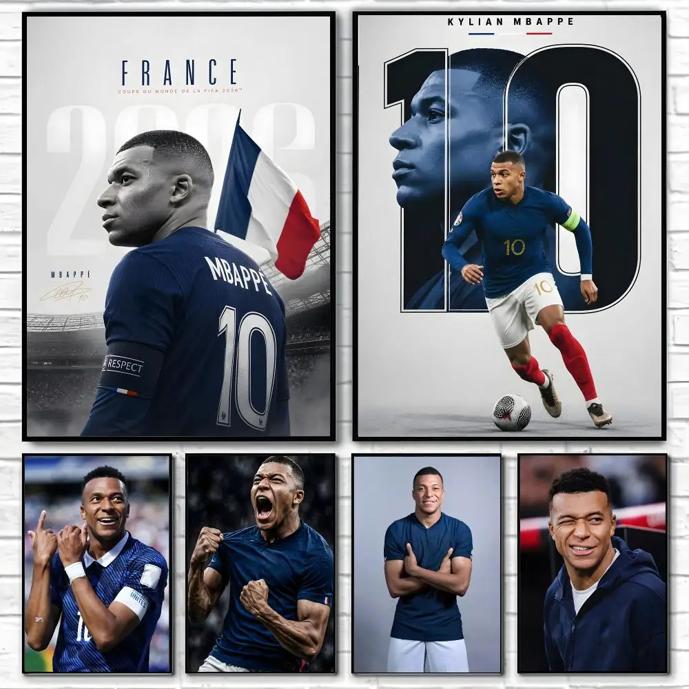 Athlete Kylian Mbappe Poster Poster High Quality Wall Art for Home Office Bedroom Living Room Perfect