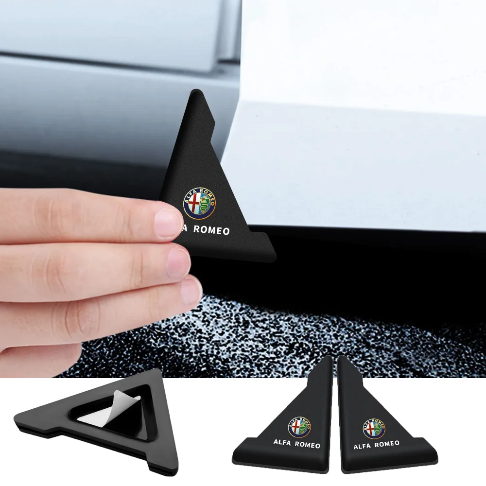 

2PCS Scratch Silicone Car Door Corner Protector Cover Crash Bumper styling For Alfa Romeo Sportiva 147 TZ3 166 auto Accessories