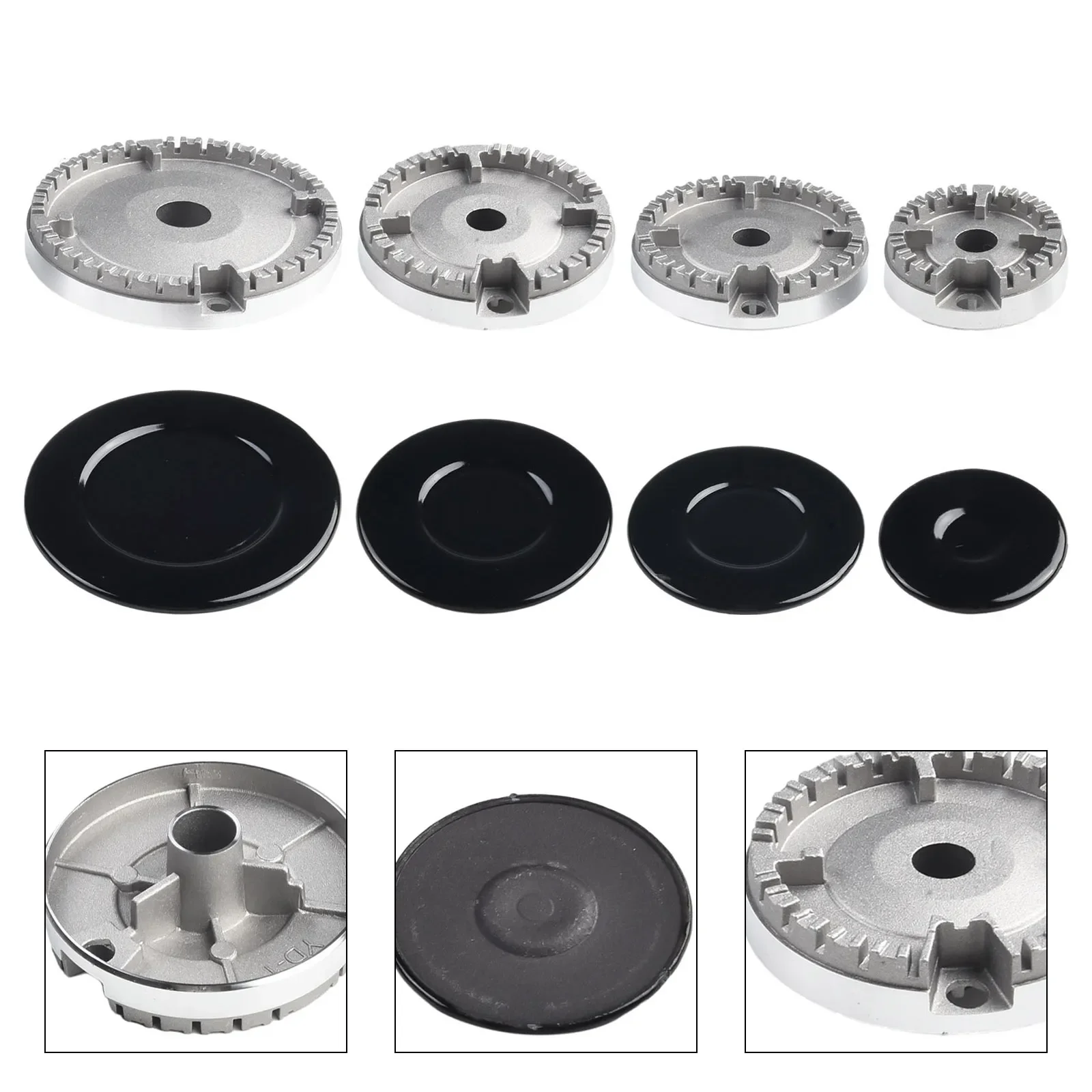 1pcs Cooker Hat Set For Gas Stove Electric Furnace Burners Heads Household Kitchen Tools Spare Parts Replacement Kit