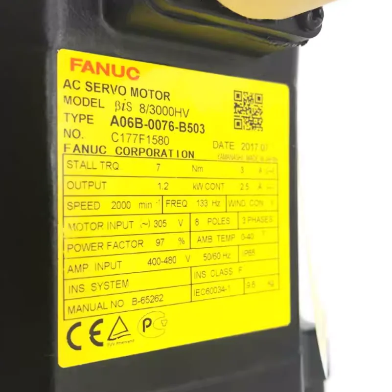 

A06B-0076-B503 New Fanuc Motor IN STOCK Fast ship