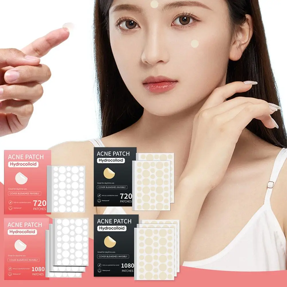 720/1080Pcs Face Skin Care Acne Pimple Patch Invisible Professional Healing Absorbing Spot Sticker Covering for Men Women