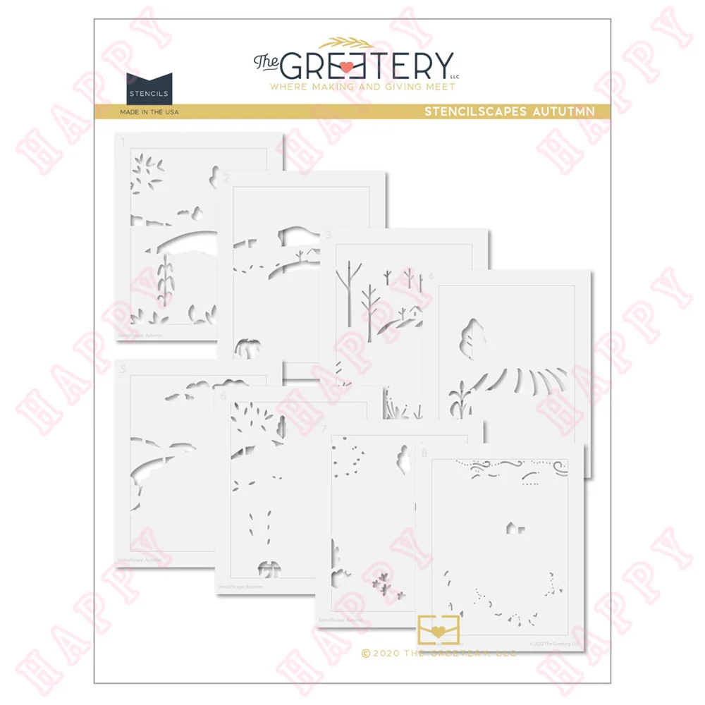 

New Autumn Stencils Scapes For DIY Scrapbooking Diary Envelope Greeting Card Decorative Embossing Handcraft Paper Craft Template